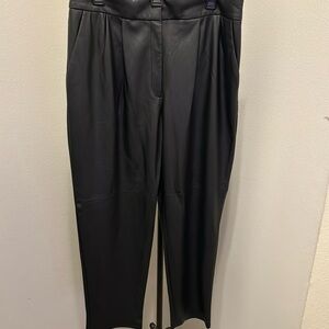 Black faux cropped pants size 14 R new with tags